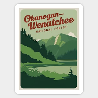 Okanogan-Wenatchee National Forest Travel Poster Sticker